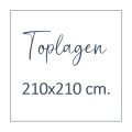 Toplagen 210x210 cm.