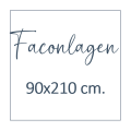 Faconlagen 90x210 cm.