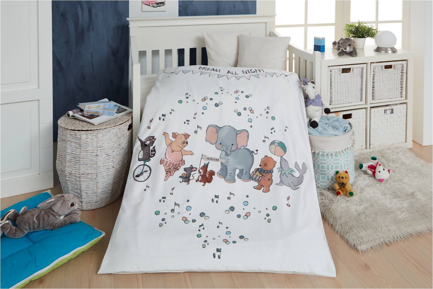 Baby sengetøj, Dream all night, M&P, 70x100cm, Beige striber - BØRN