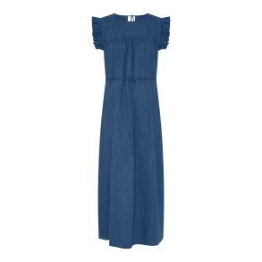 Stockholm lang Denim kjole, medium bl, One size, Frau