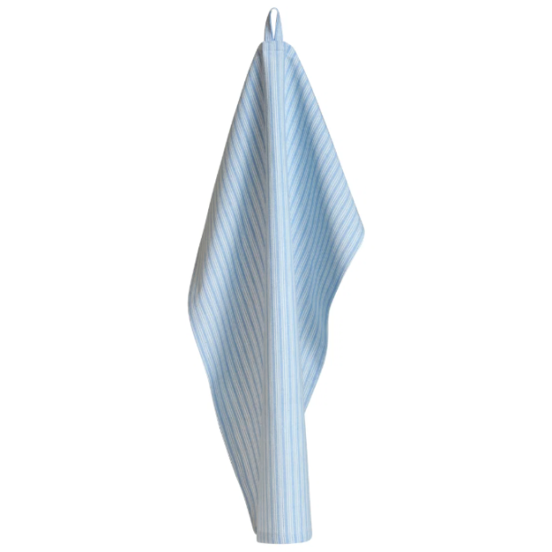 Viskestykke, Lysebl�/Hvide striber, 50x70cm, bomuld, SP