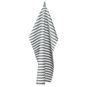 Viskestykke, Bl�/M�rkebl� striber, 50x70cm, bomuld, SP