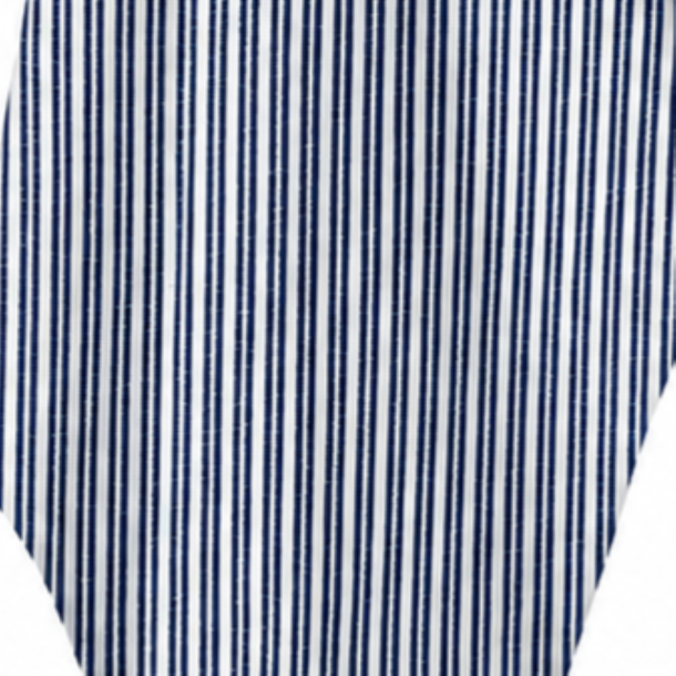 Viskestykke, M�rkebl�/Hvide striber, 50x70cm, bomuld, SP