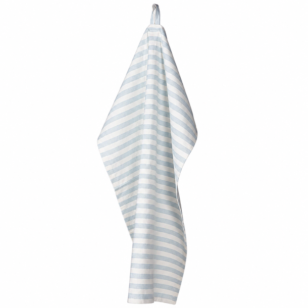 Viskestykke, Lysebl�/Hvid stribet, 50x70cm,, bomuld, SP
