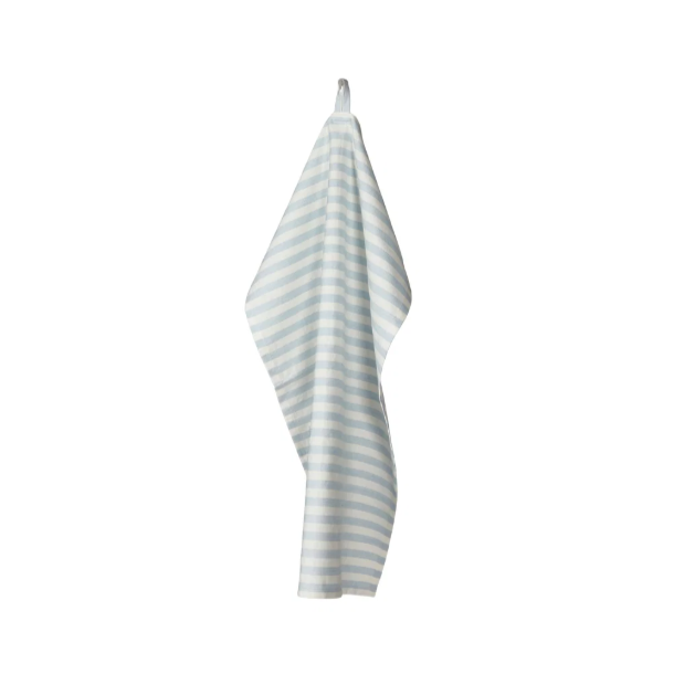 Viskestykke, Lysebl�/Hvid stribet, 50x70cm,, bomuld, SP