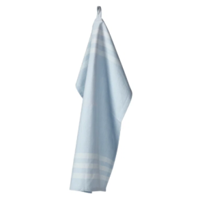 Viskestykke, Lysebl� m/ brede melange hvide striber, 50x70 cm, bomuld, SP