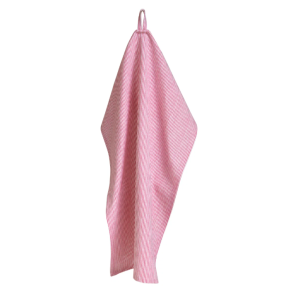 Viskestykke, Pink/Hvide striber, 50x70cm bomuld, SP