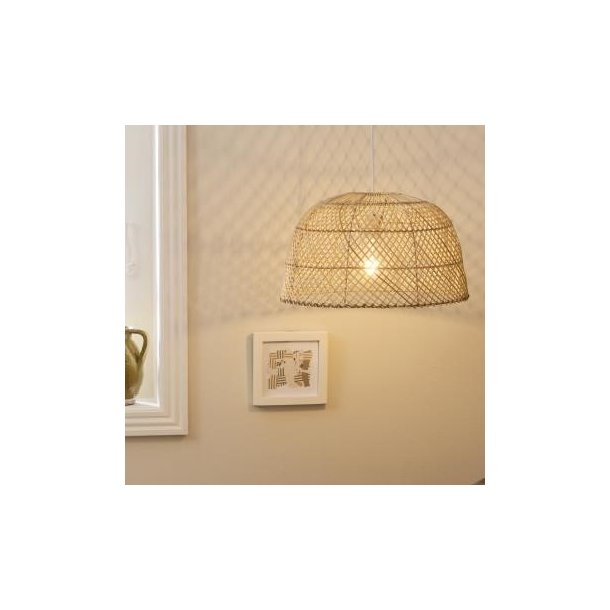 Hngelampe skrt flettet bambusskrm - Savannah