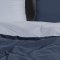 bySKAGEN Senget�j - Christina - Bomuld, Dobbelt face - M�rkebl� og Lysebl� med piping
