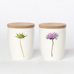 Krus med Bambuslg, Blhat, 24 cl.