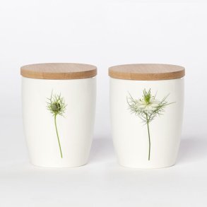 Krus med Bambuslg, Hvid Nigella, 24 cl.