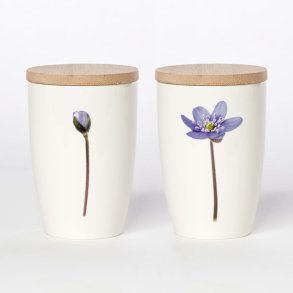 Krus med Bambuslg, Bl Anemone, 36 cl.