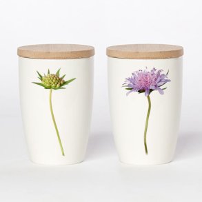 Krus med Bambusl�g, Bl�hat, 36 cl.