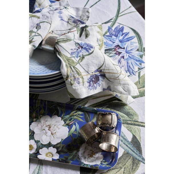 Stofserviet, Blue flower, 45x45cm, Hr, Jim Lyngvild