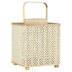 Lanterne m/papirside og glasindsats Vista firkantet, glasindsats :11,5 cm, IBL