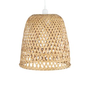 Hngelampe med bambusskrm