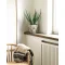Fur urtepotte i gr�n/hvid keramik � �20 cm