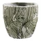 Fur urtepotte i gr�n/hvid keramik � �20 cm