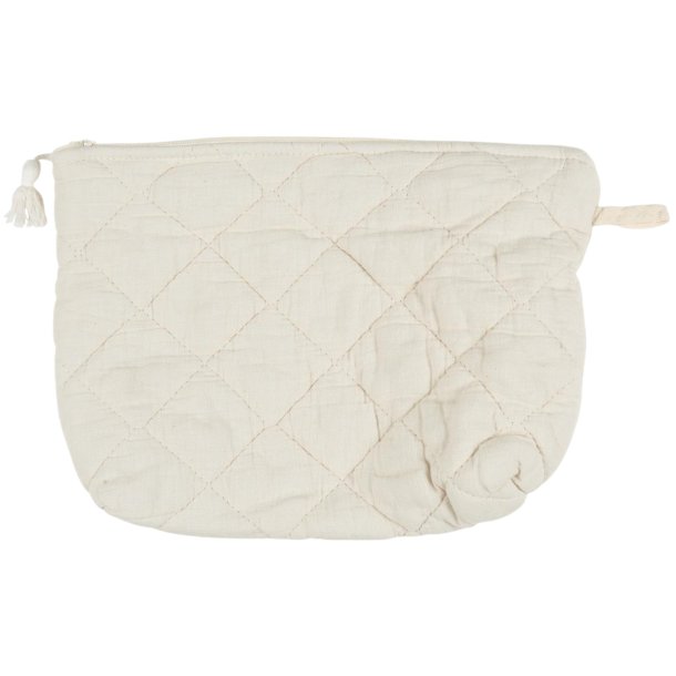 Toilettaske quiltet butter cream