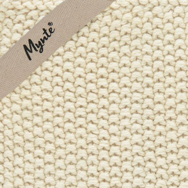 Grydelap Mynte - Latte strikket 22x22 cm.