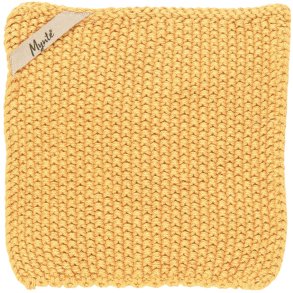 Grydelap Mynte - Wheat Straw strikket 22x22 cm.