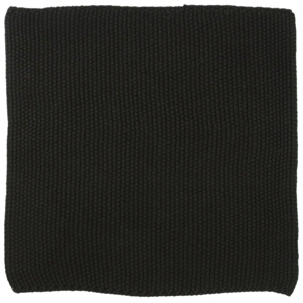 Karklud Mynte - Pure black strikket 25x25 cm.