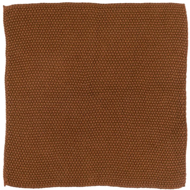 Karklud Mynte - Cognac strikket 25x25 cm.