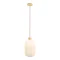 M�n pendellampe i hvidt glas og tr� � �20 cm, E27