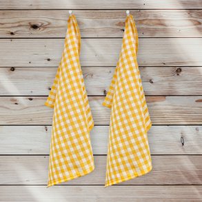 Viskestykke, Kkkentern, Gul, 50x70cm, bomuld