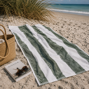 Skagen strandh�ndkl�de, Olive Green, 100x200cm