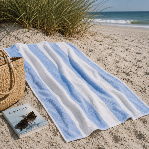 Skagen strandh�ndkl�de, Sky blue, 100x200cm
