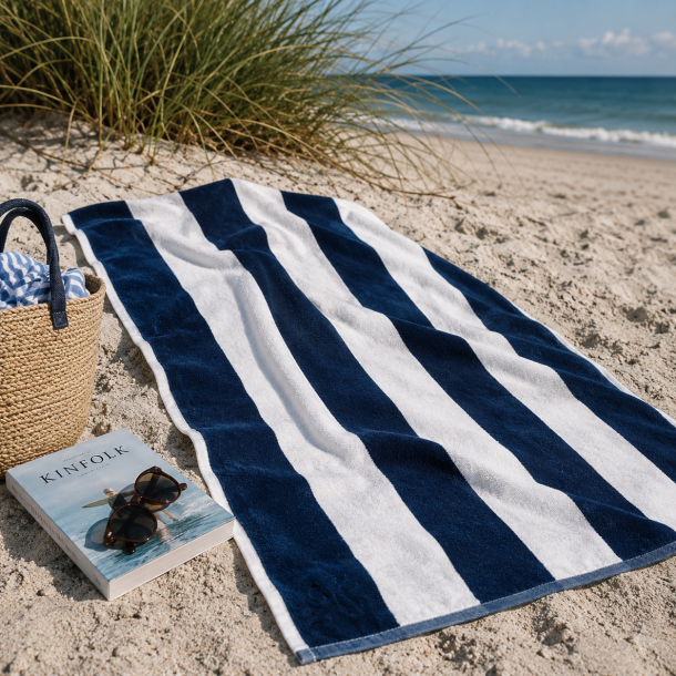 Skagen strandh�ndkl�de, Navy, 100x200cm