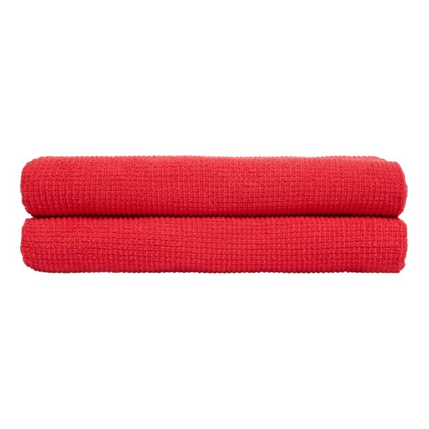 Hndklde, Organic Club, Rd, GOTS, 40x60 cm (Gæstehåndklæde)