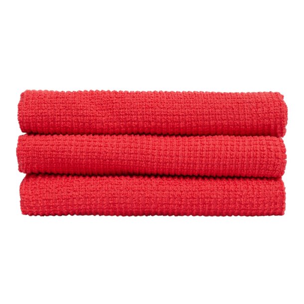 Hndklde, Organic Club, Rd, GOTS, 40x60 cm (Gæstehåndklæde)