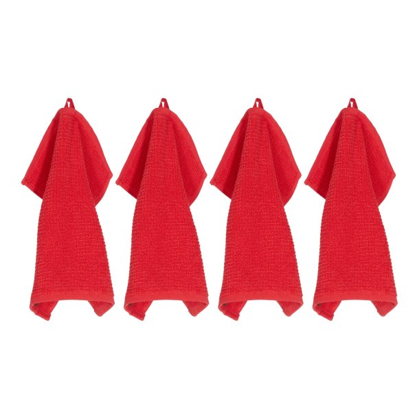 Hndklde, Organic Club, Rd, GOTS, 40x60 cm (Gæstehåndklæde)