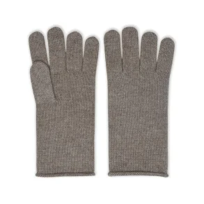 Strikhandsker, One size, Shitake, Cashmere, Frau