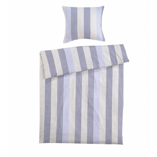 Sengetj, Charlotte, Renforc bomuld, Smalle bl striber