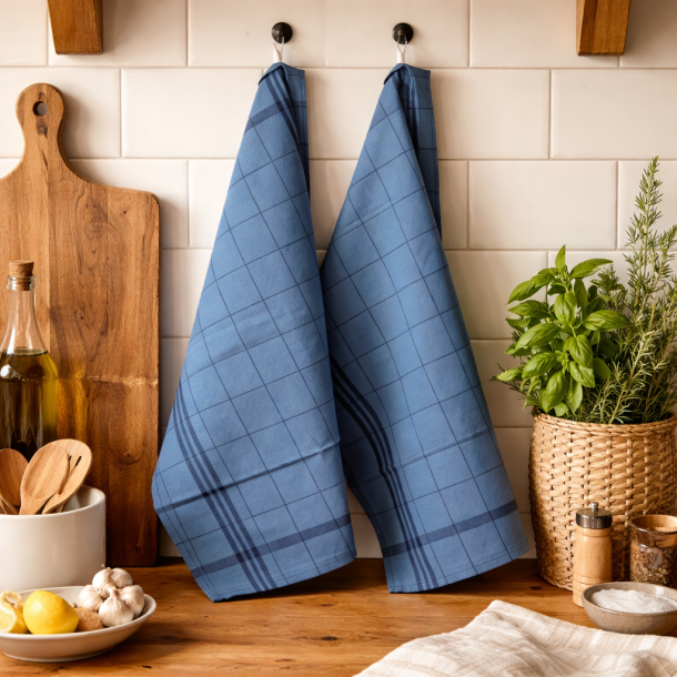 Viskestykke, Sette, M�rkebl�, 50x70cm