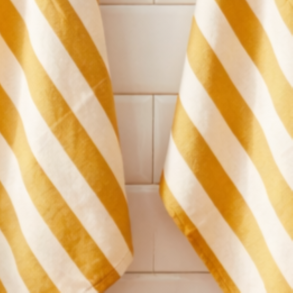 Viskestykke, Effi Stribet Karry, 50x70 cm, Bomuld, Lasa