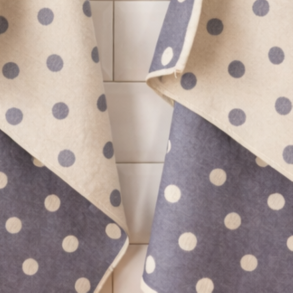 Viskestykke, Spot, M�rkebl�, prikket, 50x70cm, bomuld, Lasa