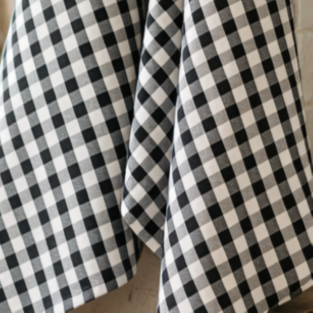 Viskestykke, K�kkentern, Sort, 50x70cm, bomuld