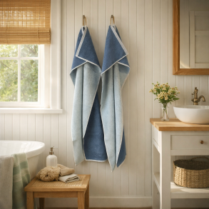 H�ndkl�de, Double, Lys bl�/ M�rk bl�