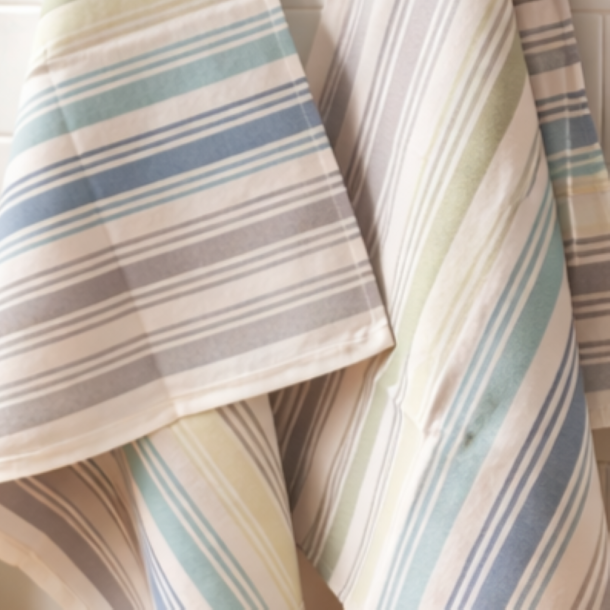 Viskestykke, Line, 50x70cm, bl�/gr� nuancer, 100% Bomuld