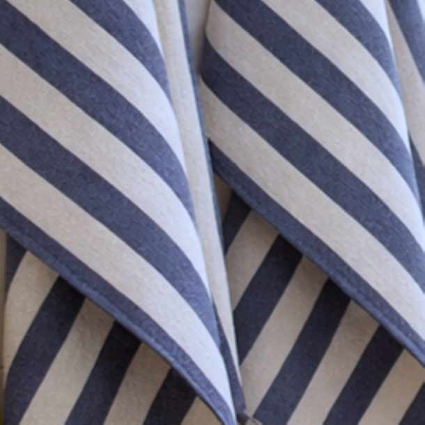 Viskestykke, Effi, Stribet M�rkebl�, 50x70cm, Bomuld, Lasa