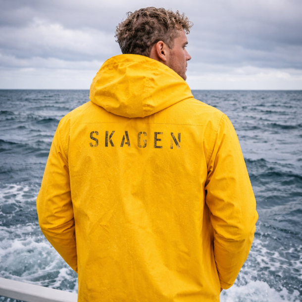 Klassisk regnfrakke med maritimt look