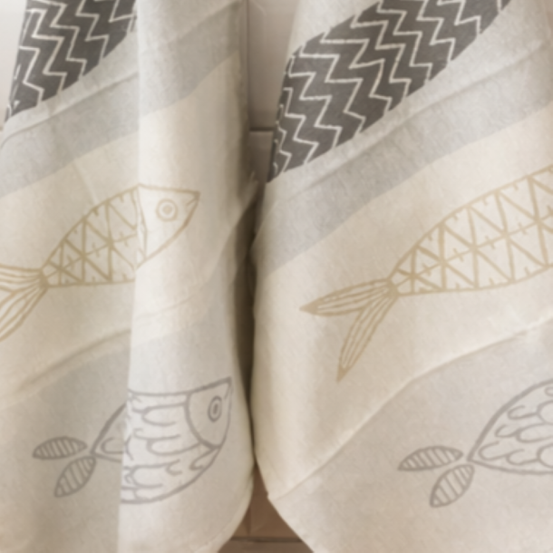 Viskestykke, Maris, Gr�/sand farvet fisk, 50x70cm, Lasa