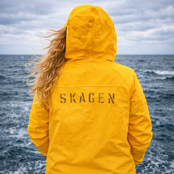 Klassisk regnfrakke med maritimt look