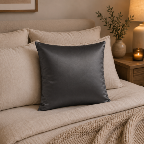 Pudebetr�k, Gr�, 60x63 cm, Bomuldssatin, Lynl�s, Skagen
