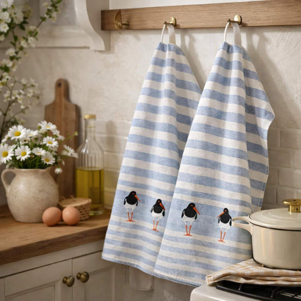 Viskestykke, Strandskade, 50x70cm, H�r/Bomuld