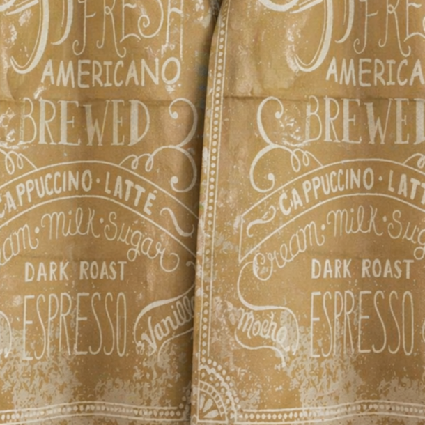 Viskestykke, Coffee Fresh, M�rk sand Nuancer, 50x70cm, bomuld